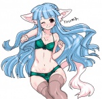 animal_humanoid breasts cat_humanoid clothing felid felid_humanoid feline feline_humanoid female humanoid legwear mammal mammal_humanoid rokusaka simple_background solo stockings tail underwear white_background wide_hips