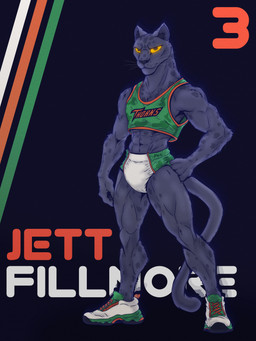 abdl anthro basketball basketball_uniform black_body black_fur bottomwear clean_diaper clothed clothing diaper diaper_fetish female fur looking_at_viewer markings melanistic muscular pose posing_for_picture simple_background solo sportswear spots spotted_body spotted_fur tail text thorns topwear uniform wearing_diaper f3lixc4tus goat_(movie) sony_corporation sony_pictures jett_fillmore canid canine felid lagomorph leopard leporid mammal pantherine absurd_res digital_media_(artwork) hi_res