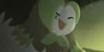 ambiguous_gender looking_at_viewer one_eye_closed open_mouth solo wings wink all0412 nintendo pokemon avian bird dartrix generation_7_pokemon pokemon_(species) 2016 hi_res