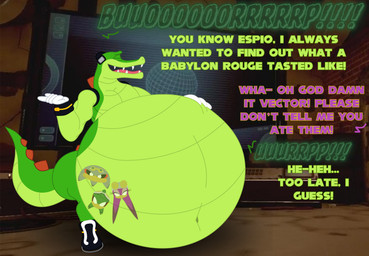 abdominal_bulge after_glow afterglow anthro anthro_pred anthro_prey back_spikes beak belly belly_grab belly_overhang belly_tattoo big_belly big_butt big_tail black_clothing black_footwear black_headphones black_shoes blissful blissful_mouth burping burping_while_talking butt chuckling clothed clothed_anthro clothed_male clothed_pred clothing detailed_background dialogue digestion digestion_noises duo electronics exposed_belly exposed_chest eyewear eyewear_on_head fangs feathers female female_prey footwear gloves goggles goggles_on_head green_body green_feathers green_scales grey_body grey_feathers grope group hand_on_belly hand_on_own_belly handwear headphones huge_belly huge_butt larger_pred light_green_underbelly looking_offscreen male male_pred male_prey multicolored_body multicolored_clothing multicolored_scales multiple_prey muscular muscular_anthro muscular_chest muscular_male navel obese obese_anthro obese_male offscreen_character offscreen_male onomatopoeia overweight overweight_anthro overweight_male partially_clothed partially_clothed_anthro partially_clothed_male purple_body purple_feathers red_body red_scales rumbling_stomach same_size_vore satisfaction satisfied satisfied_look scales sharp_teeth shoes size_difference sloshing_belly smug smug_face solo sound_effects spiked_tail spikes spikes_(anatomy) tail talking_to_another tattoo tattooification teasing teeth text thick_thighs three-quarter_view tongue underbelly ventral_scales vore vore_tattoo white_clothing white_footwear white_gloves white_handwear white_shoes willing_pred yellow_beak mandro22 sega sonic_riders sonic_the_hedgehog_(series) espio_the_chameleon jet_the_hawk storm_the_albatross vector_the_crocodile wave_the_swallow accipitrid accipitriform albatross avian babylonian_(sonic) bird chameleon crocodile crocodilian hirundinid lizard oscine passerine procellariiform reptile scalie swallow_(bird) absurd_res english_text hi_res huge_filesize portrait superabsurd_res three-quarter_portrait