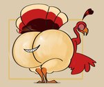 ambiguous_gender avian big_butt bipedal_feral bird bottom_heavy bubble_butt butt butt_mouth feral galliform huge_butt huge_hips huge_thighs looking_back miitopia motion_lines narrowed_eyes phasianid smile smokey_blokey solo standing teeth_showing thick_thighs turkey twerkey wide_hips