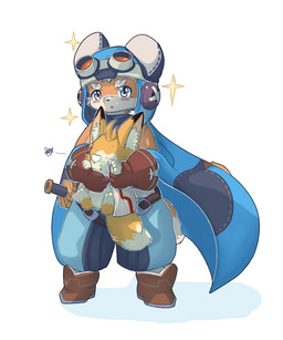 3_fingers 3_toes 4_fingers ahoge ambiguous_gender anthro barefoot black_boots black_clothing black_footwear black_nose black_shirt black_topwear blue_bottomwear blue_cape blue_clothing blue_shorts boots bottomwear brown_clothing brown_gloves brown_handwear cape cloak clothing dipstick_ears dipstick_tail duo ear_markings emanata eyebrows eyewear eyewear_on_head feet fingers footwear front_view fur furgonomic_headwear furgonomics gloves gloves_(marking) goggles goggles_on_head green_eyes hair half-closed_eyes handwear inner_ear_fluff kemono larger_anthro larger_young leg_markings male markings melee_weapon multicolored_body multicolored_ears multicolored_fur narrowed_eyes no_pupils open_mouth orange_body orange_fur orange_hair puffy_shorts shirt shoes shorts simple_background size_difference smaller_adult smaller_ambiguous smaller_anthro snout socks_(marking) sparkles sweating_profusely sword tail tail_markings thick_eyebrows toes topwear tuft uncomfortable weapon white_background white_body white_cloak white_clothing white_eyebrows white_fur white_hair white_inner_ear_fluff young young_anthro young_male kdkdkd_(artist) cygames world_flipper light_(world_flipper) lou_(world_flipper) canid canine canis domestic_dog fox mammal 2022 5:6 male_(lore)