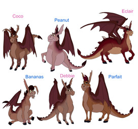 belly bent_leg big_belly black_eyebrows black_mane bodily_fluids border brown_body brown_eyes brown_fur brown_mane brown_tail buckteeth chubby_cheeks closed_smile confident derp_eyes drooling eyebrows eyelashes female female_feral feral fur grey_mane grey_spines group half-closed_eyes happy hooves larger_female larger_feral larger_male lidded_eyes long_ears male male_feral mane markings membrane_(anatomy) membranous_wings mouth_closed multicolored_body multicolored_fur multicolored_mane multicolored_tail narrowed_eyes nude nude_female nude_male open_mouth open_smile overweight overweight_feral overweight_male pink_body pink_fur pink_tail pink_tongue quadruped red_body red_fur red_membrane red_spots red_tail red_wings saliva short_mane simple_background sitting size_difference smaller_female smaller_feral smile spots spotted_body spotted_fur standing tail tail_spines tan_sclera teeth text tongue two_tone_mane unguligrade white_background white_border wings hyzenthlayrose dreamworks mythology shrek_(series) bananas_(shrek) coco_(shrek) debbie_(shrek) eclair_(shrek) parfait_(shrek) peanut_(shrek) asinus donkey dragon dronkey equid equine mammal mythological_creature mythological_scalie scalie winged_dragon 2026 absurd_res character_name digital_drawing_(artwork) digital_media_(artwork) english_description english_text flat_colors hi_res brother_(lore) brother_and_sister_(lore) brothers_(lore) sibling_(lore) sister_(lore) sisters_(lore)