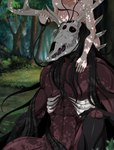 anthro antlers black_body black_fur breasts brown_body brown_fur detailed_background duo faceless_character faceless_female fangs female female_on_anthro fur hair horn human_on_anthro interspecies male male/female multicolored_body multicolored_fur muscular muscular_male nude scar standing tail teeth teratophilia thick_thighs tongue two_tone_body two_tone_fur project-taofm american_mythology indigenous_north_american_mythology mythology north_american_mythology human mammal monster wendigo absurd_res hi_res