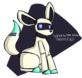 ambiguous_gender blue_paws dipstick_tail feral machine markings screen screen_face simple_background sitting solo tail tail_markings white_body theenyface astro_bot_(series) bot_(astro_bot) canid canine fox mammal robot robot_dog robot_feral