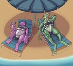 antennae_(anatomy) anthro areola areola_slip autotitfuck autotitfuck_under_clothes balls beach beach_chair belly between_breasts beverage big_areola big_balls big_belly big_breasts big_bulge big_penis breast_play breasts bulge clothing digitigrade duo flaccid genitals glass green_body green_eyes gynomorph huge_penis hyper hyper_genitalia hyper_penis ice_cube intersex long_penis long_tail masturbation navel one-piece_swimsuit overweight penile penile_masturbation penis penis_between_breasts pink_body pink_eyes public public_exposure relaxing sand seaside slightly_chubby slightly_chubby_gynomorph slightly_chubby_intersex smug_expression swimwear tail thick_arms thick_tail thick_thighs tight_clothing translucent translucent_clothing translucent_swimwear umbrella under_boob wardrobe_malfunction wide_hips impishhyena gris_swimsuit meme_clothing stick_bug_(impishhyena) thicc_bug_(impishhyena) arthropod insect mantis digital_media_(artwork) hi_res meme shaded