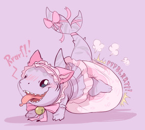 bodily_noises clothed clothing crossdressing diaper dress feces feral male pooping smile soiled_diaper soiling soiling_diaper unclean_diaper used_diaper using_diaper bubblepuppers jeff_the_land_shark absurd_res hi_res