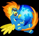 amber_eyes bodysuit clothing eyewear feathered_wings feathers female feral goggles hair internet multicolored_hair parody skinsuit smile solo tail tight_clothing two_tone_hair web_browser wings yellow_body yellow_feathers tygerbug firefox friendship_is_magic hasbro mozilla my_little_pony mythology spitfire_(mlp) wonderbolts_(mlp) equid equine mammal mythological_creature mythological_equine pegasus alpha_channel crossover