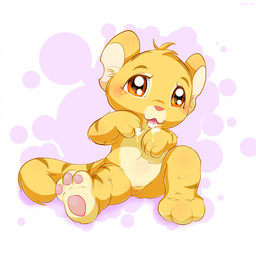 anthro blush bodily_fluids feet female genitals hindpaw nude pawpads paws saliva solo spread_legs spreading stripes tail vulva young young_anthro maverick neopets felid kougra mammal neopet_(species) pantherine tiger 1:1 source_request
