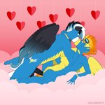 anal anthro breasts clothing eyewear female genitals goggles heart_symbol kiss_on_lips kissing male male/female penis pussy scar skinsuit tight_clothing wings wonderbolts_uniform shallowwin friendship_is_magic hasbro my_little_pony mythology fan_character spitfire_(mlp) squall_windfeather wonderbolts_(mlp) equid equine mammal mythological_creature mythological_equine pegasus 1:1 2024 digital_media_(artwork) hi_res