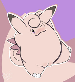 blush female flirting flirting_with_viewer genitals looking_at_viewer nude one_eye_closed pose posed smile smiling_at_viewer solo stretching vulva wink winking_at_viewer watistaht nintendo pokemon clefable generation_1_pokemon pokemon_(species) absurd_res hi_res