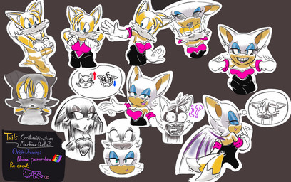 age_difference anthro clothing duo female male older_female skinsuit suit_transformation suiting takeover tight_clothing transformation young young_male mexelements sega sonic_the_hedgehog_(series) miles_prower rouge_the_bat bat human mammal hi_res