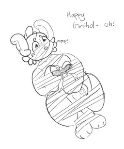 ambiguous_gender arms_tied bound bow_ribbon feral furrrryalt_(artist) inflatable legs_tied lock_bulge lock_symbol null_bulge solo tied_mouth nintendo pokemon toychu_(character) animate_inanimate generation_1_pokemon living_inflatable living_pool_toy pokemon_(species) raichu hi_res