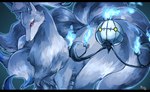 9_tails alolan_form alolan_ninetales ambiguous_gender animate_inanimate black_bars blue_background blue_body blue_fire blue_fur blue_tail blue_theme canid canine chandelure cheek_tuft colored colored_fire digital_media_(artwork) digitigrade dipstick_tail duo facial_tuft feral fire floating fluffy fluffy_chest fluffy_tail front_view fur generation_1_pokemon generation_5_pokemon generation_7_pokemon grey_body grey_fur grey_inner_ear grey_nose grey_tail hi_res kemono larger_ambiguous larger_feral legless letterbox looking_at_viewer mammal markings multi_tail multicolored_body multicolored_fur multicolored_tail nintendo ohayou_milk pokemon pokemon_(species) portrait quadruped red_eyes regional_form_(pokemon) shaded shiny_pokemon simple_background size_difference smaller_ambiguous snout standing tail tail_markings thick_fur three-quarter_portrait three-quarter_view tuft white_body white_ears white_fur white_tail yellow_eyes