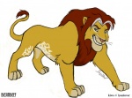 blue_eyes brown_hair digitigrade feet feral fur hair looking_at_viewer male nude simple_background smile solo tail tail_tuft teeth toeless_(marking) tuft whiskers white_background yellow_body yellow_fur lyonlover tarolyon disney the_lion_king fan_character kiwa felid lion mammal pantherine watermark