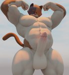 anthro balls biceps big_balls big_penis ears_up erection flexing genitals glans male multicolored_body muscular muscular_male nude pecs penis solo tail white_body anaroth dollymolly323_(modeler) epic_games fortnite meowscles felid feline mammal 3d_(artwork) digital_media_(artwork) hi_res