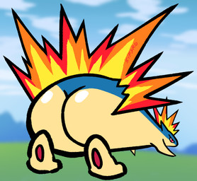 ambiguous_gender butt feral humor pawpads perspective solo blitzdrachin conditional_dnp nintendo pokemon generation_2_pokemon pokemon_(species) quilava absurd_res digital_drawing_(artwork) digital_media_(artwork) hi_res