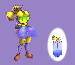 big_breasts breast_expansion breasts expansion female glowing glowing_eyes green_eyes hair huge_breasts hyper hyper_breasts machine nipple_outline not_furry ponytail simple_background solo translucent_breasts water elfdrago mario_bros nintendo super_mario_sunshine f.l.u.d.d. android humanoid robot 2018 digital_media_(artwork) hi_res