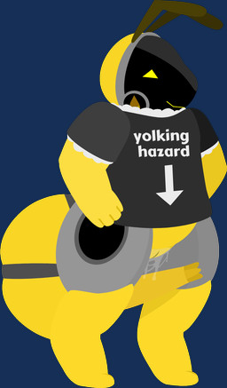 antennae_(anatomy) anthro arthropod_abdomen bodily_fluids bottomwear clothing female genital_fluids genitals machine ovipositor shirt solo t-shirt topwear vaginal_fluids vulva tf2_demo_2004 honeypot_(tf2_demo_2004) arthropod bee hybrid hymenopteran insect protogen alpha_channel hi_res