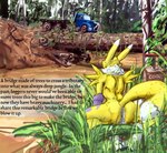 amazon anthro anus detailed_background female forest genitals jungle nude outdoor_nudity outside plant pussy river solo text tree truck cool. bandai_namco digimon canid canine digimon_(species) fox mammal renamon english_text hi_res