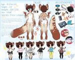 anthro clothed clothing female flat_chested smile solo text wide_hips honesty_(artist) fall_out_boy tumblr noah_(honesty.) ryan_(uprootedrhino) felid mammal english_text hi_res model_sheet watermark male_(lore)