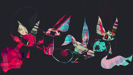 ambiguous_gender black_sclera feral fur group multicolored_body multicolored_fur red_body red_fur yellow_eyes naircat mammal mouse murid murine rodent unknown_species 16:9 2015 digital_drawing_(artwork) digital_media_(artwork) widescreen
