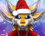 4_ears anthro black_sclera blue_eyes christmas_clothing christmas_headwear clothed clothed_anthro clothed_male clothing feathers hat headgear headwear holidays inner_ear_fluff male male_anthro multi_ear orange_body orange_feathers purple_background purple_tongue red_clothing red_hat red_headwear red_robe robe santa_hat simple_background solo tongue tuft white_body white_clothing white_fangs white_feathers white_hat white_headwear white_inner_ear white_inner_ear_fluff yellow_body yellow_feathers rumwulf_(rvmble) christmas ravashi_(dynnie) avali avian 2022 hi_res male_(lore)