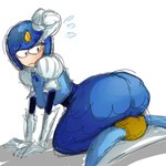 arm_support armor big_butt blue_body blue_eyes blue_scales bodily_fluids breasts butt butt_focus female fish_tail flying_sweatdrops headgear helmet legless light_body light_skin looking_at_own_butt looking_back machine rear_view scales shy simple_background sitting sitting_on_tail solo split_form sweat sweatdrop white_background wide_hips fupoo nightmarebros third-party_edit capcom mega_man_(series) megaman_(classic) splash_woman humanoid marine merfolk robot robot_humanoid robot_master 1:1 2022 color_edit colored colored_sketch guide_lines low_res sketch