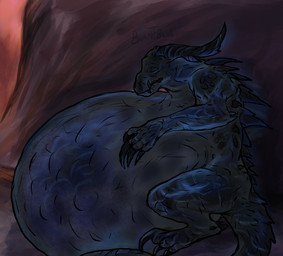 3_toes 4_fingers abdominal_bulge after_sex belly belly_expansion belly_inflation claws expansion feet female fingers hyper inflation solo teeth toes burntblue_(artist) fallout microsoft deathclaw scalie 2018 hi_res