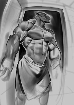 abs anthro biceps big_muscles bulge door_open doorway large_male male muscular muscular_male navel pecs solo towel towel_only triceps vein veiny_muscles omisokatu0141 purplebirdman mythology animal_humanoid dragon dragon_humanoid humanoid mythological_creature mythological_scalie scalie hi_res monochrome sketch