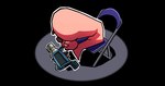 ambiguous_gender black_background chair feral floating_hands furniture hands_together limbless on_chair ranged_weapon sad simple_background sitting sitting_on_chair solo toony weapon twirlthinefingy shinji_in_a_chair worms_(series) worm worm_(worms) 256:135 cel_shading digital_drawing_(artwork) digital_media_(artwork) hi_res meme shaded