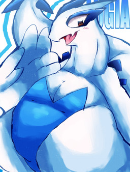 anthro belly big_belly big_tail blue_belly blue_body blush blush_lines breasts female female_anthro fingers huge_tail long_neck medium_breasts open_mouth open_smile outline overweight overweight_anthro overweight_female simple_background slightly_chubby slightly_chubby_anthro slightly_chubby_female smile solo tail text thick_tail thick_thighs white_background white_body felipotyphlosion mythology nintendo pokemon avian generation_2_pokemon legendary_pokemon lugia mythological_creature pokemon_(species) scalie 2026 colored colored_line_art digital_drawing_(artwork) digital_media_(artwork) hi_res