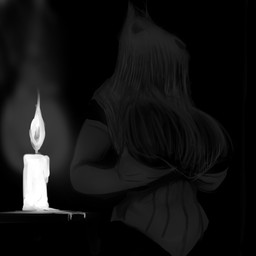 anthro big_breasts bone breasts candle clothing dark dress female hand_on_breast skull solo hladilnik mare_in_black equid mammal undead 1:1 2018 dark_theme digital_media_(artwork) digital_painting_(artwork) greyscale hi_res monochrome painting_(artwork)