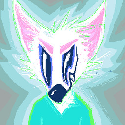 anthro clothing fur male shirt solo teal_clothing teal_shirt teal_topwear toony topwear white_body white_fur demensa canid canine canis domestic_dog mammal 1:1 2019 bust_portrait digital_media_(artwork) icon low_res pixel_(artwork) portrait