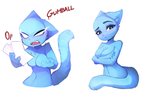 5_fingers anthro blue_body blue_eyes blue_fur breasts eyebrows eyelashes featureless_breasts female fingers fur mature_anthro mature_female nude simple_background solo white_background magnaluna cartoon_network the_amazing_world_of_gumball nicole_watterson domestic_cat felid feline felis mammal 2021 absurd_res digital_media_(artwork) hi_res