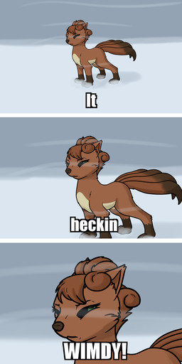 brown_body brown_fur countershading dipstick_tail female feral fur markings multi_tail narrowed_eyes quadruped snow solo squint tail tail_markings tan_body tan_fur wind doesnotexist it_fucken_wimdy nintendo pokemon bria_cindertails generation_1_pokemon pokemon_(species) vulpix 2026 comic digital_media_(artwork) hi_res meme