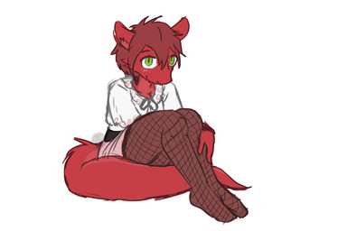 ambiguous_gender anthro belt biped black_belt blush blush_lines bottomwear brown_clothing brown_legwear brown_stockings cheek_tuft chibi clothed clothing countershade_ears countershade_fur countershade_neck countershade_tail countershading facial_tuft fingers fishnet_clothing front_view fully_clothed fur green_eyes hair hand_on_leg hand_on_own_leg legwear logo looking_up mouth_closed no_shoes pink_bottomwear pink_clothing plantigrade pupils red_body red_countershading red_fur red_hair shirt short_hair simple_background sitting slit_pupils snout solo stockings tail tapering_tail thick_tail three-quarter_view topwear tuft white_background white_clothing white_shirt white_topwear nadalayo mythology terra_(terrathewizard) canid canine canis dragon furred_dragon furred_scalie hybrid mammal mythological_creature mythological_scalie scalie wingless_dragon wolf 2025 3:2 artist_logo digital_drawing_(artwork) digital_media_(artwork) flat_colors full-length_portrait portrait andromorph_(lore)