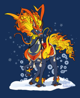 feral open_mouth simple_background solo tail rinkamo palworld pocketpair pal_(species) pyrin_(pal) 2025 absurd_res digital_media_(artwork) hi_res procreate_(artwork) signature