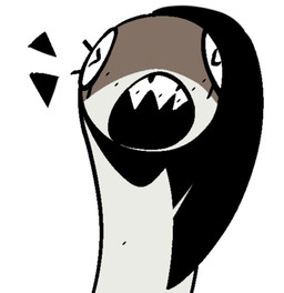 anthro black_hair emanata eyelashes eyes_closed female female_anthro front_view hair open_mouth sharp_teeth simple_background solo teeth white_background xarop77 aquatic cyclostome fish jawless_fish lamprey 2025 digital_drawing_(artwork) digital_media_(artwork) english_description portrait
