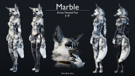 anthro areola bedroom_eyes biped black_areola black_body black_fur black_nipples black_nose blue_eyes breasts claws clothed clothing dipstick_ears dipstick_tail ear_markings ear_piercing ear_ring eyebrows eyelashes featureless_crotch female finger_claws fur inner_ear_fluff looking_at_viewer markings mostly_nude multicolored_body multicolored_ears multicolored_fur narrowed_eyes nipple_piercing nipples nude number pale_blue_skin piercing presenting presenting_breasts ring_piercing seductive small_breasts solo tail tail_markings text tuft white_body white_fur ruaidri marble_(ruaidri) african_wild_dog arctic_fox canid canine canis fox hybrid mammal true_fox 16:9 2023 3d_(artwork) digital_media_(artwork) english_text hi_res model_sheet widescreen