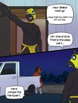 3:4 anthro blake_jackson bulge clothed clothing comic dialogue duo english_text equid equine father_(lore) father_and_child_(lore) father_and_son_(lore) footwear fuze hi_res horse jockstrap male mammal mask navel night nipples outside parent_(lore) parent_and_child_(lore) parent_and_son_(lore) sam_jackson shoes son_(lore) texnatsu text topless truck_(vehicle) underwear vehicle