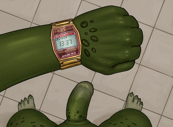 anthro anthro_pov clock feet first_person_view foreskin genitals green_body green_scales humanoid_genitalia humanoid_penis male male_pov nude penis scales solo toes unretracted_foreskin vein veiny_penis watch wristwatch tall_lizzard microsoft the_elder_scrolls argonian reptile scalie meme