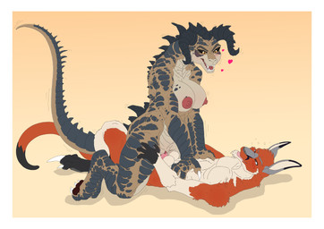 animal_genitalia animal_penis anthro areola balls balls_above_penis black_sclera blush border breasts brown_body brown_fur claws clitoris dipstick_tail duo female fur genitals heart_symbol horn male male/female markings marsupial_penis nipples open_mouth penetration penile penile_penetration penis penis_in_vagina sex tail tail_markings vaginal vaginal_penetration vulva white_border dktorzi fallout microsoft rufus_black deathclaw kangaroo macropod mammal marsupial scalie 2025