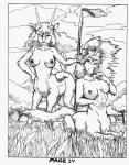 areola boxers_(clothing) breasts clothing duo female horn melee_weapon nipples nude polearm spear underwear weapon oscar_marcus european_mythology greek_mythology mythology antelope bovid centaur cervine cervine_taur deer deer_taur equid equid_taur equine gazelle humanoid_taur mammal mammal_taur mythological_creature mythological_equine taur unicorn 1998 comic monochrome