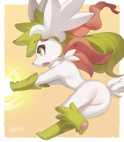 3_fingers 3_toes ambiguous_gender butt feet feral fingers fur hair nude open_mouth pawpads paws solo toes tongue zinfyu nintendo pokemon generation_4_pokemon legendary_pokemon pokemon_(species) shaymin sky_forme_shaymin 2022 absurd_res alternate_version_at_source dated digital_media_(artwork) hi_res signature