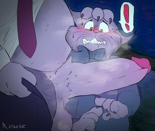 accessory anthro balls big_balls big_penis blush bodily_fluids claws clothing collared_shirt dress_shirt duo erection fur genitals glans grey_body grey_fur humanoid_genitalia humanoid_penis male male/male musk necktie overweight penis shirt steamy_penis sweat sweater topwear whiskers ratwork disney zootopia milton_lynxley pawbert_lynxley canada_lynx felid feline lynx mammal father_(lore) father_and_child_(lore) father_and_son_(lore) incest_(lore) parent_(lore) parent_and_child_(lore) parent_and_son_(lore) son_(lore)