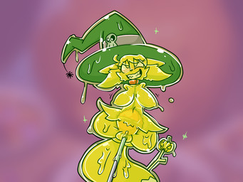 amputee anthro blush breasts candy clenched_teeth clothing collar dessert disability female food green_body hat headgear headwear lollipop lollipop_in_pussy looking_up missing_all_arms missing_all_legs missing_all_limbs missing_arm missing_leg missing_limb nipples open_mouth penetration quadruple_amputee simple_background smile solo tail teeth translucent translucent_body vaginal vaginal_penetration witch_hat pencil-arts canid mammal 2025 4:3 digital_media_(artwork) hi_res