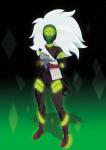 1_eye arthropod_abdomen beak breasts crayon female hair paper solo white_hair tovio_rogers cartoon_network steven_universe centipeetle alien alien_humanoid animal_humanoid arthropod arthropod_humanoid corrupted_gem gem_(species) humanoid insect insect_humanoid nephrite_(gem_species) hi_res