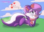 2013 <3 ascot daydream female fifi_la_fume fluffy_tail lying ribbons skunk skunkette solo tiny_toon_adventures tiny_toons warner_brothers willis96
Rating: Safe
Score: 6
User: FurryFanatic44
Date: November 07, 2013