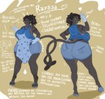 absurd_res anthro big_butt biped black_hair breasts butt clothed clothing dreamy_pride felid female hair hand_on_hip heart_symbol hi_res huge_butt jaguar looking_at_viewer looking_back mammal mature_female pantherine rayssa rear_view solo text thick_thighs wide_hips